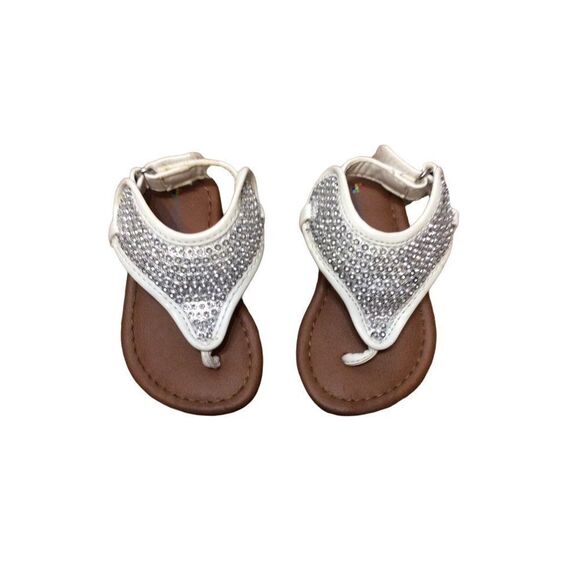 Healthex White & Silver Sandal - Picture 1 of 3